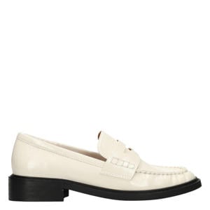 Bella lakleren loafers met blokhak wit