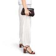 thumbnail: POSH by Poelman Emily imitatieleren sandalen met blokhak - bruin
