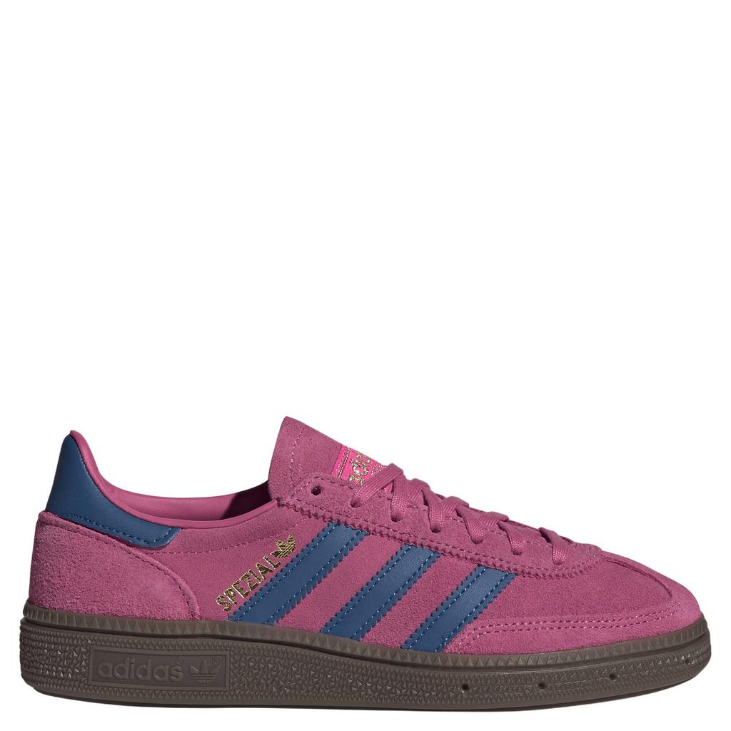 Roze en blauwe jongens en meisjes adidas Originals Handball Spezial suède sneakers van bovenwerk van leer en synthetische materialen met veters