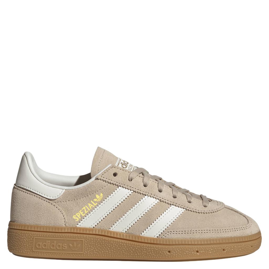 Beige en witte jongens en meisjes adidas Originals Handball Spezial suède sneakers van bovenwerk van leer en synthetische materialen met veters