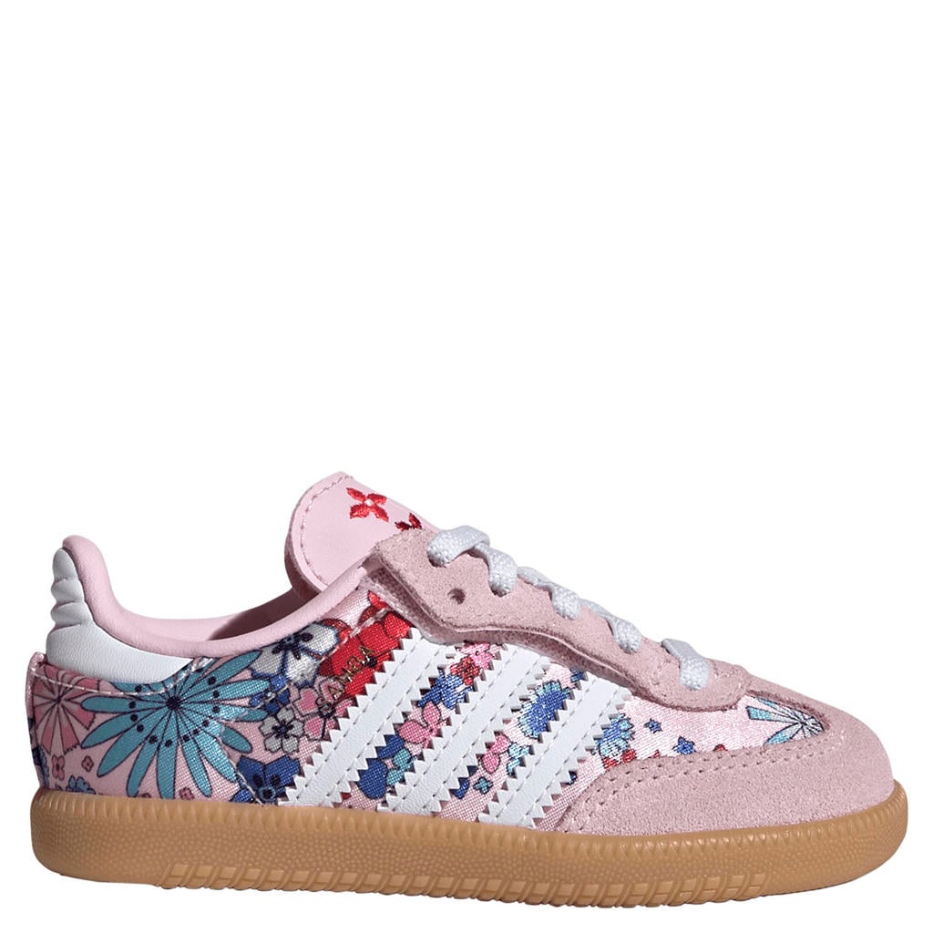 Roze meisjes adidas Originals Samba Liberty London OG sneakers van bovenwerk van textiel en leer met veters