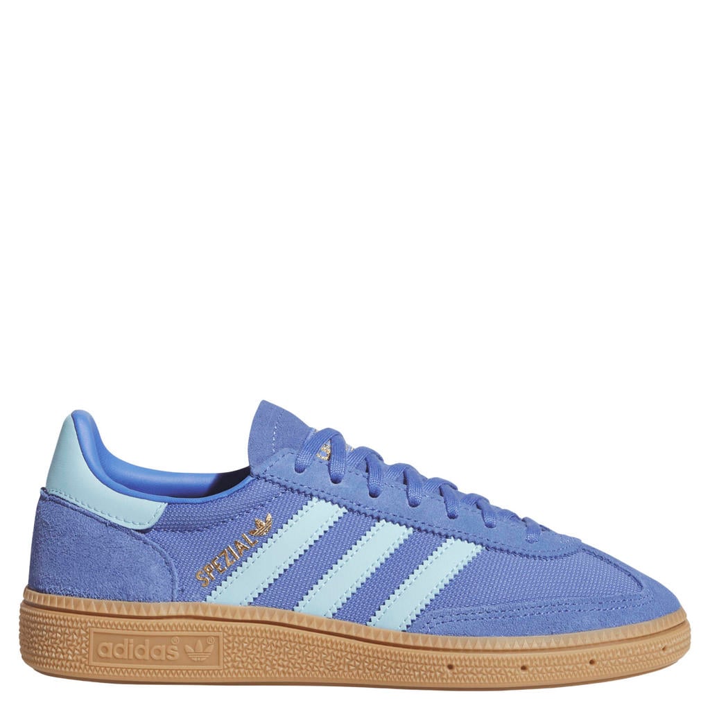 Paars en lilakleurige jongens en meisjes adidas Originals Handball Spezial sneakers van leer met veters