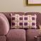 NOUS Living rechthoekige geruite sierkussenhoes Ryker 30x50 cm - roze/donkerroze/oker