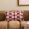 NOUS Living rechthoekige geruite sierkussenhoes Ryker 30x50 cm - lichtrood/roze/burgundy