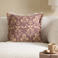 NOUS Living vierkante gebloemde sierkussen Rasha 45x45 cm - oudroze/beige/offwhite