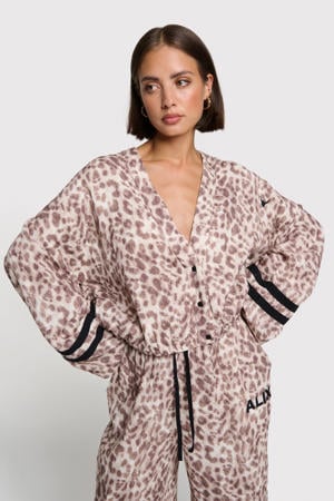 vest met dierenprint bruin