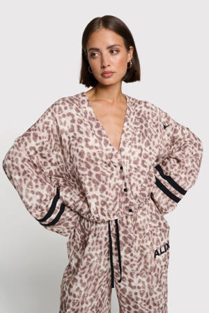 vest met dierenprint bruin