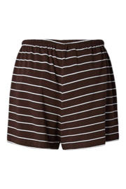 thumbnail: PIECES regular waist gestreepte casual short bruin
