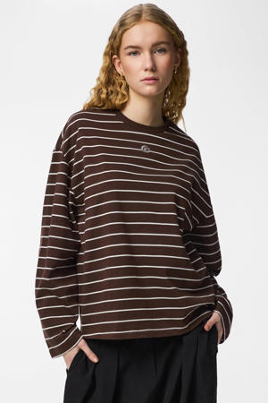 gestreepte top bruin