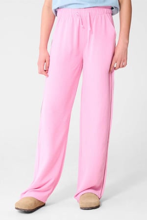 high waist casual broek lichtroze
