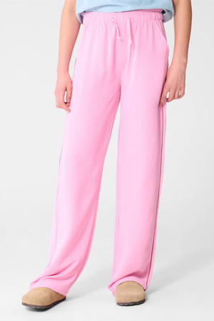 high waist casual broek lichtroze