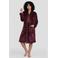 LingaDore fleece badjas - bordeaux