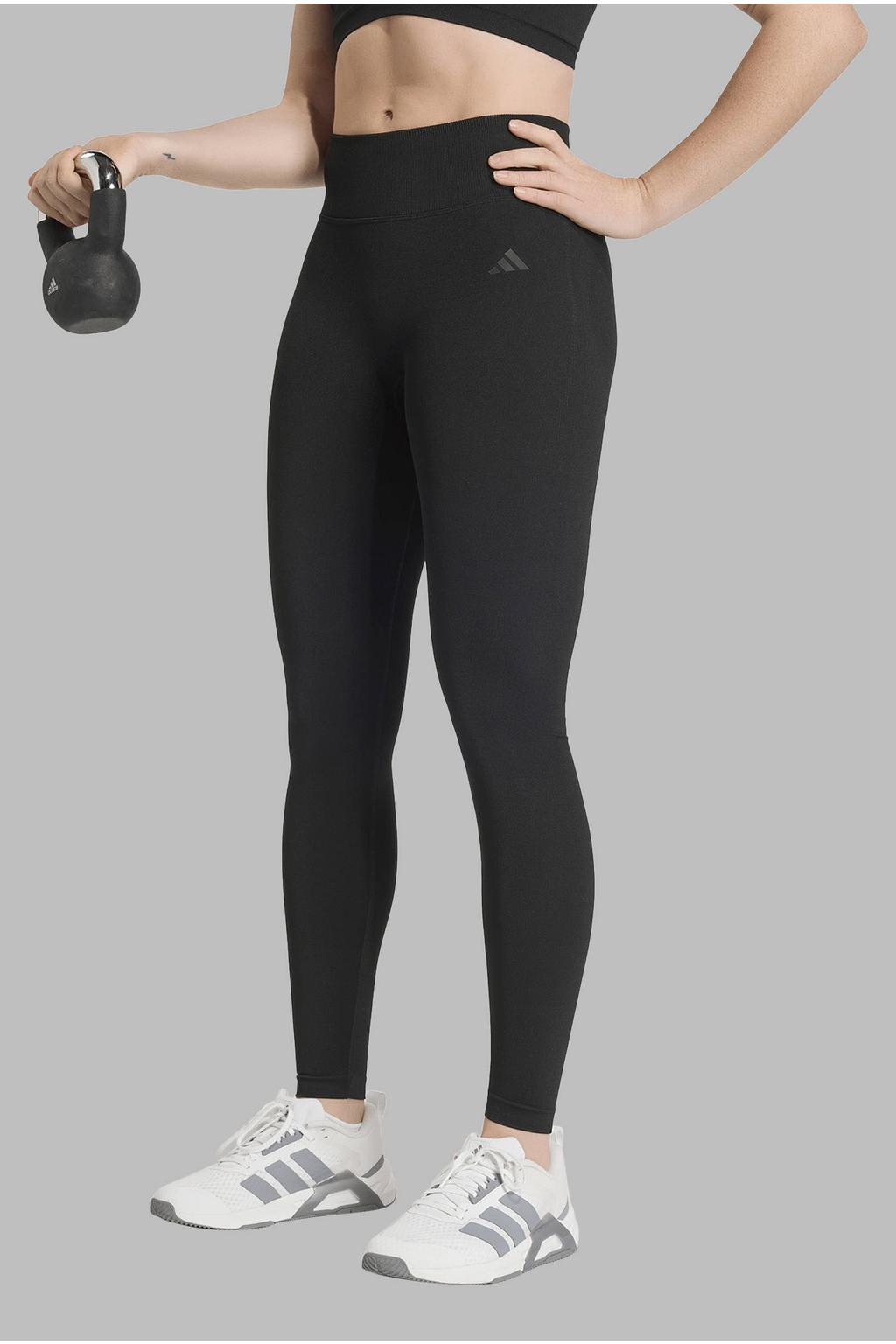 Zwarte dames adidas Sportswear sportlegging van polyester met slim fit, high waist en effen