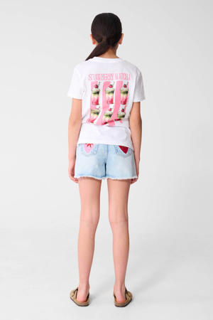 T-shirt met backprint wit