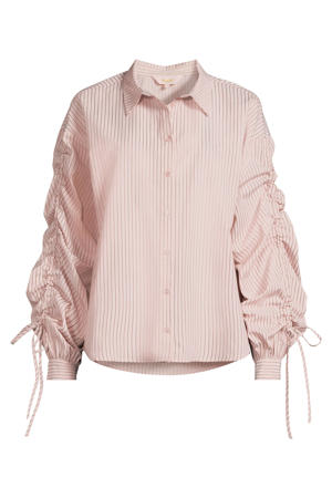 blouse met trekkoord lichtroze