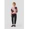 Anytime gebreide trui met ruitpatroon beige/roze/bordeauxrood