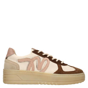 leren sneakers beige