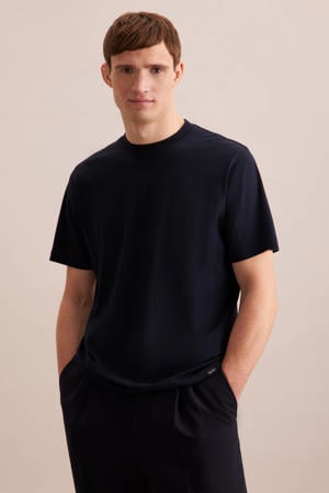 regular T-shirt donkerblauw