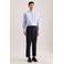 Seidensticker regular gestreept casual overhemd blauw