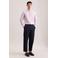 Seidensticker slim gestreept casual overhemd roze