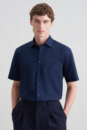 regular casual overhemd donkerblauw