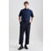 Seidensticker regular casual overhemd donkerblauw