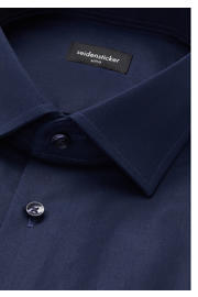 thumbnail: Seidensticker regular casual overhemd donkerblauw