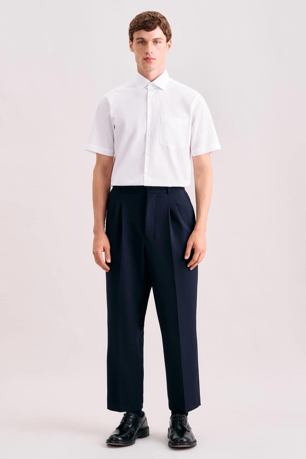Seidensticker regular casual overhemd wit