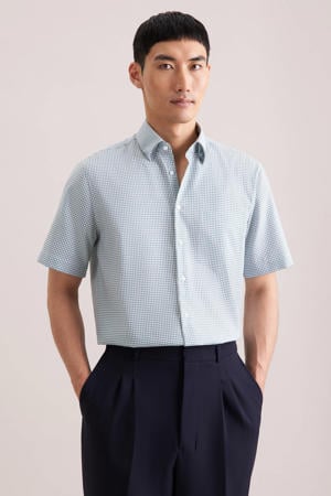 regular geruit casual overhemd groen