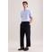 Seidensticker regular geruit casual overhemd blauw