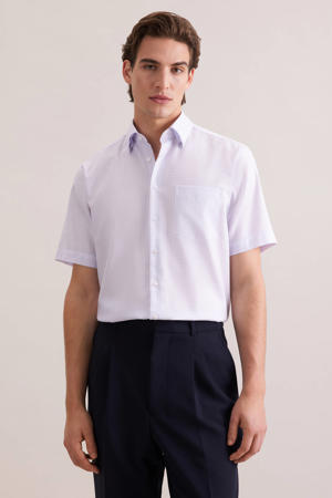 regular geruit casual overhemd roze