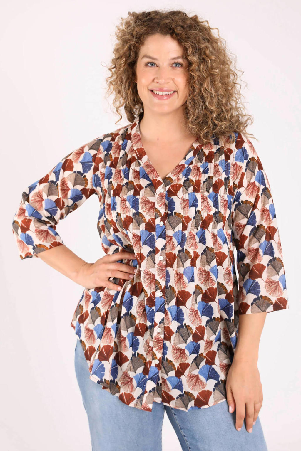 Paprika Plus Size blouse met print - meerkleurig