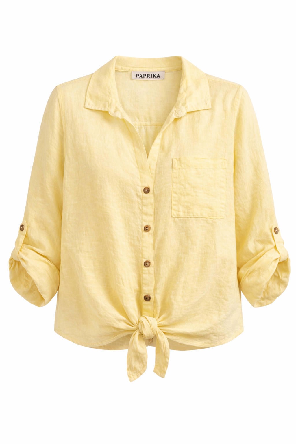 Paprika linnen blouse Plus Size - geel