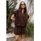 &Co Woman regular waist loose korte broek - bruin