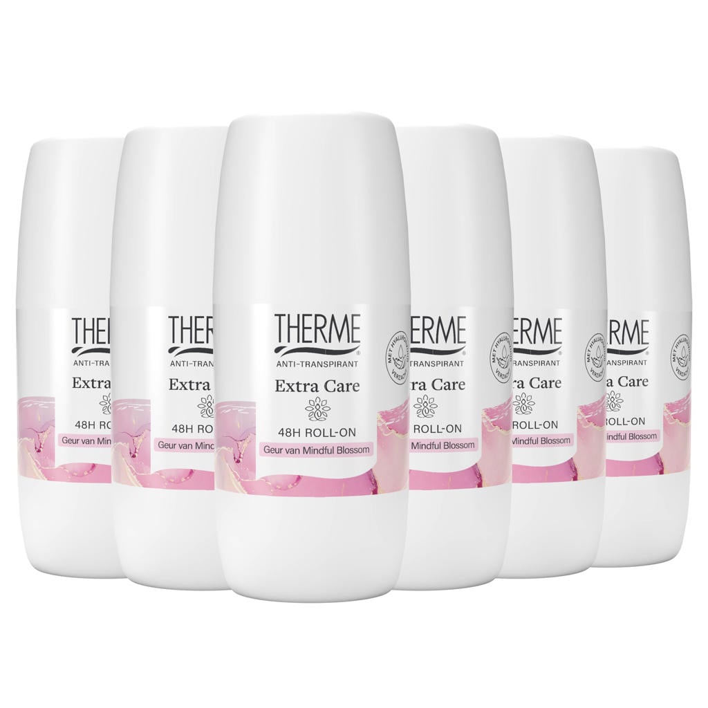 Therme Mindful Blossom Extra Care Anti-Transpirant Roll-On deodorant - 6 x 60 ml