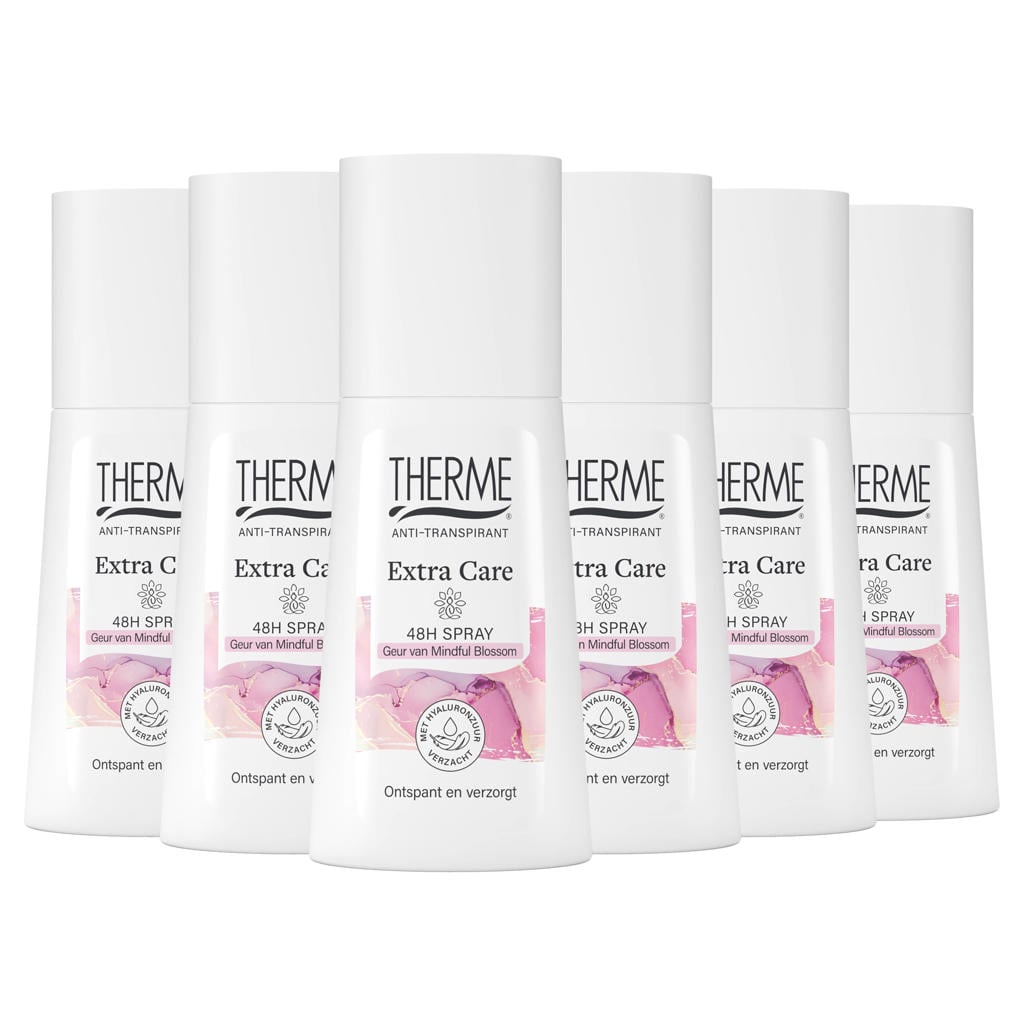 Therme Mindful Blossom Extra Care Anti-Transpirant spray deodorant - 6 x 75 ml
