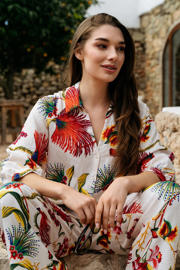 thumbnail: &Co Woman viscose gebloemde blouse - ecru