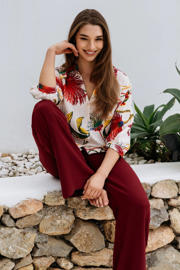 thumbnail: &Co Woman viscose gebloemde blouse - ecru