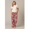 &Co Woman viscose loose fit broek met print - donkerrood