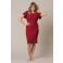 &Co Woman midi jurk met knoopdetail - rood