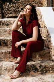 thumbnail: &Co Woman blouse met textuur - rood