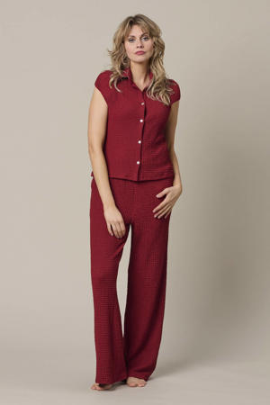 blouse met textuur - rood