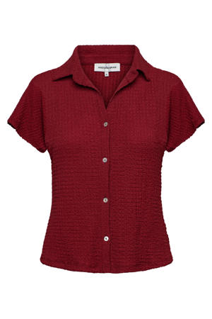 blouse met textuur - rood