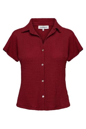 blouse met textuur - rood