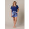 &Co Woman viscose wide leg broek - blauw