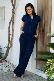 thumbnail: &Co Woman blouse met textuur - blauw