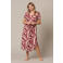 &Co Woman midi blousejurk met print - rood