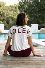 thumbnail: &Co Woman T-shirt met elastische boord en backprint - ecru