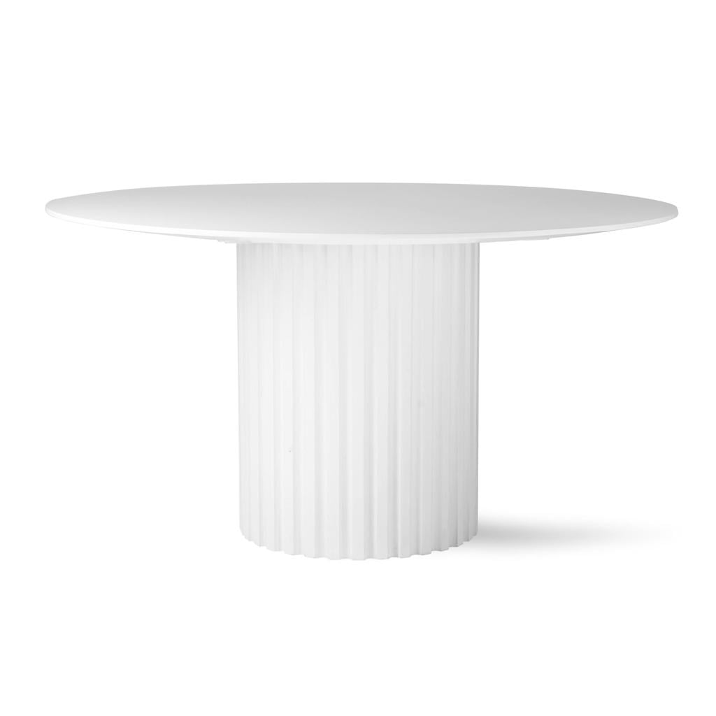 HKLIVING eetkamertafel Pillar white 140 cm