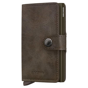 pasjeshouder Miniwallet Vintage bruin